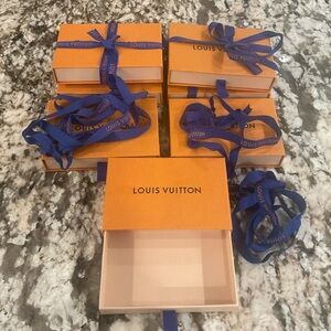 Louis Vuitton Orange Boxes with Blue Accents
